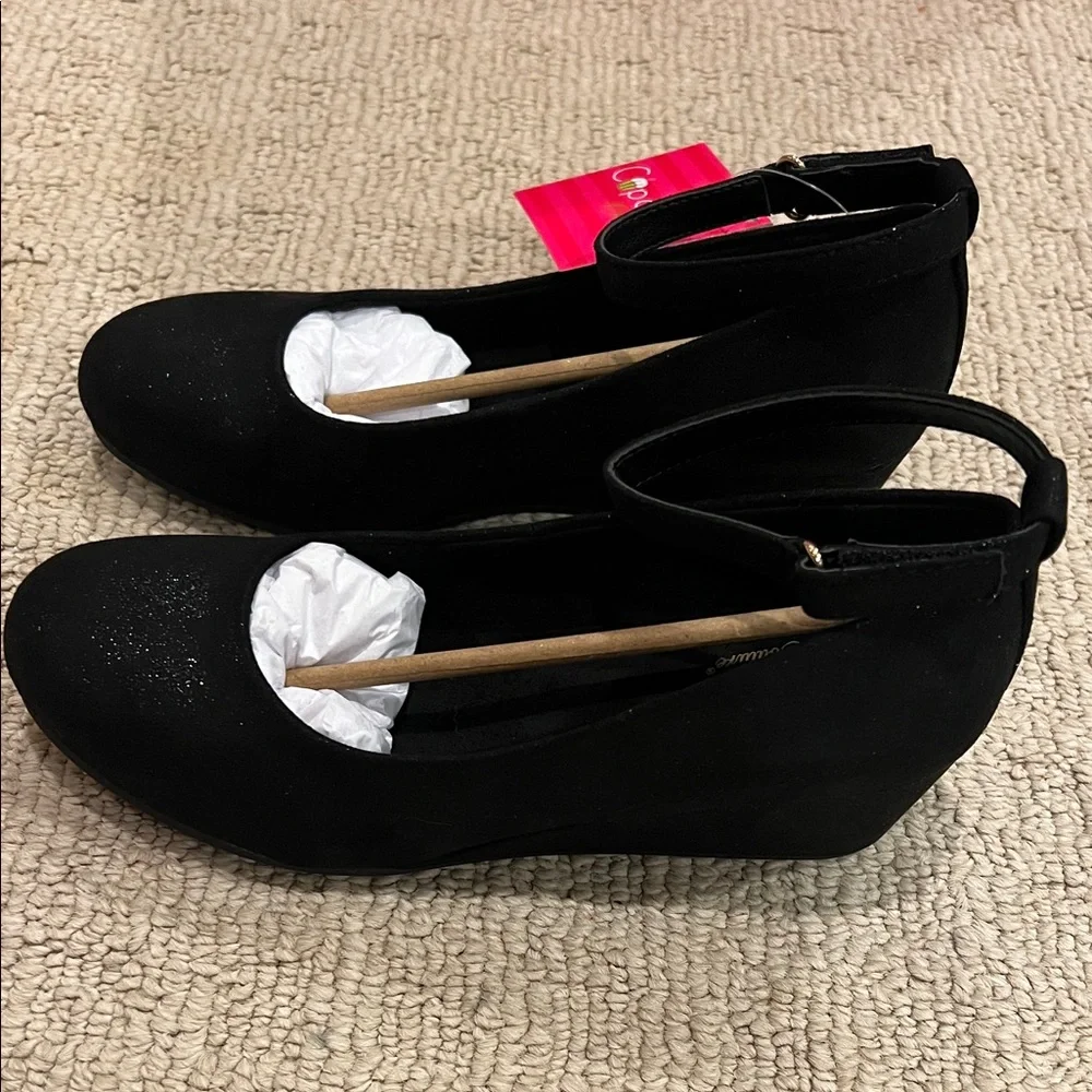 Chic Black Wedge Shoes for girls